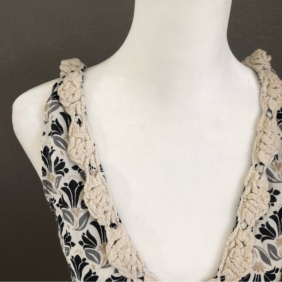 Free People Lace Trim Patterned Tank - Picture 3 of 7